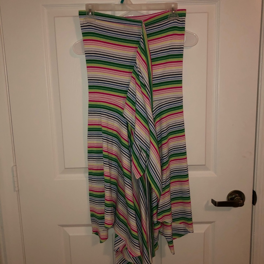 Colorful striped skirt